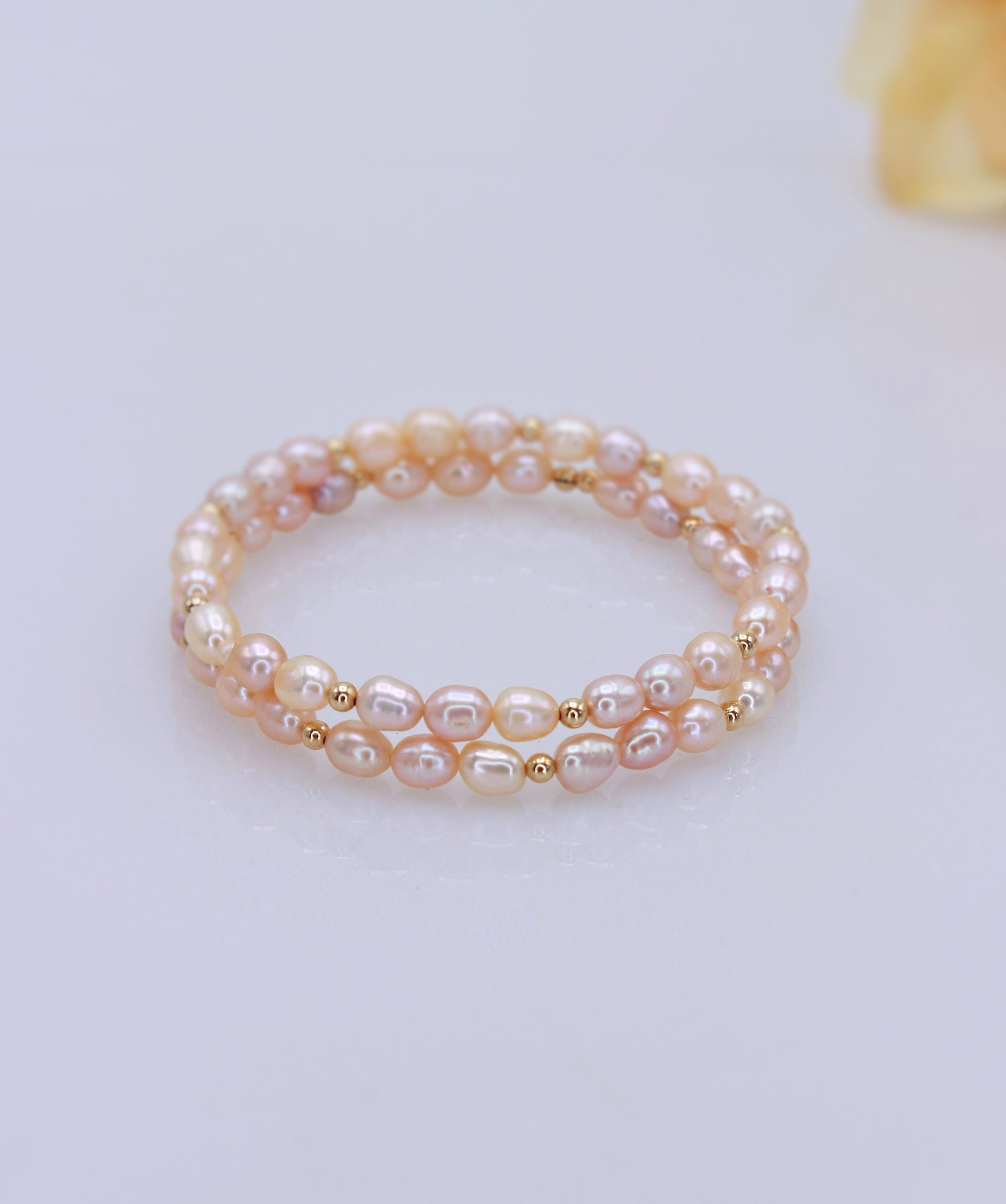 Peach Pearl Bracelet