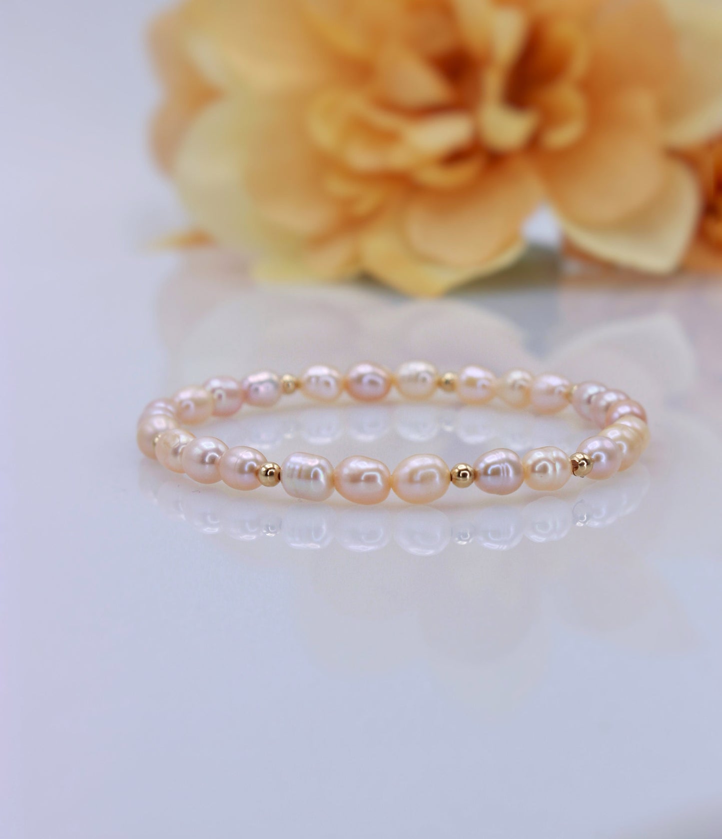 Peach Pearl Bracelet
